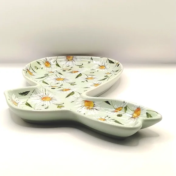 Pastel Green Bunny Daisy Decor Spoon Rest Plate - Picture 5 of 6